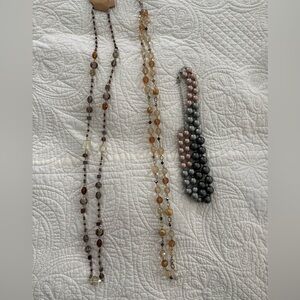 Elegant Multi-Color Beaded Necklace Set of 3